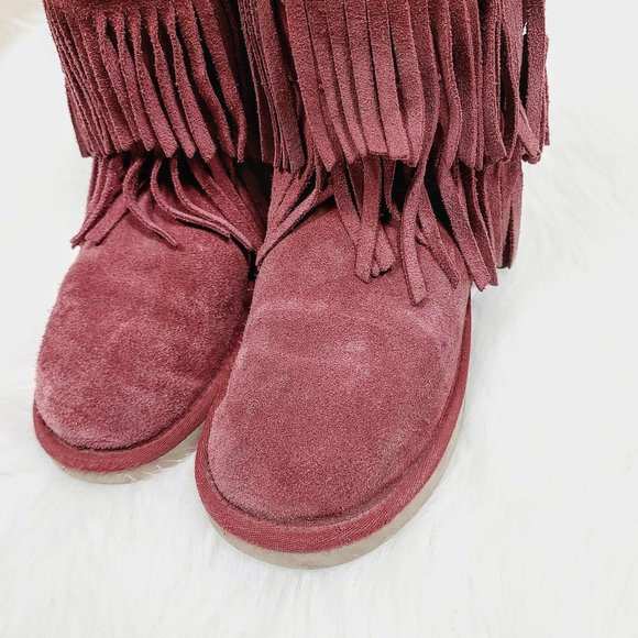 Koolaburra By Ugg Suede Tiered fringe Boots - Picture 5 of 13